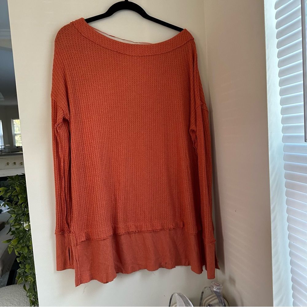 Free People orange slouchy long sleeve